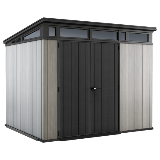 Keter Artisan grau – Gartenhaus – mit Doppeltüren – 277x218x226 cm