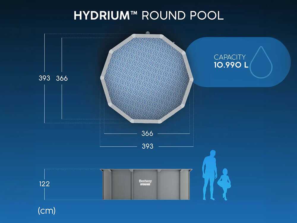 Bestway Hydrium 56574DE – Ø366×122 cm – Stahlwandpool