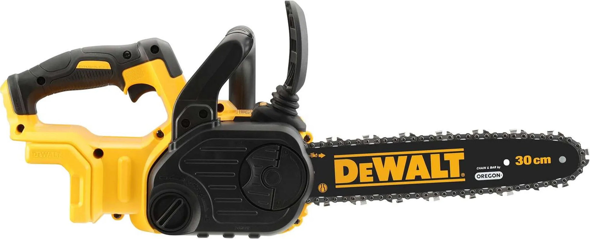DeWALT DCM565N-XJ Akku-Kettensäge (bl) Flexvolt, 18V, Schwertlänge 30 cm, Kettenart Halbmeißel, 3,8″
