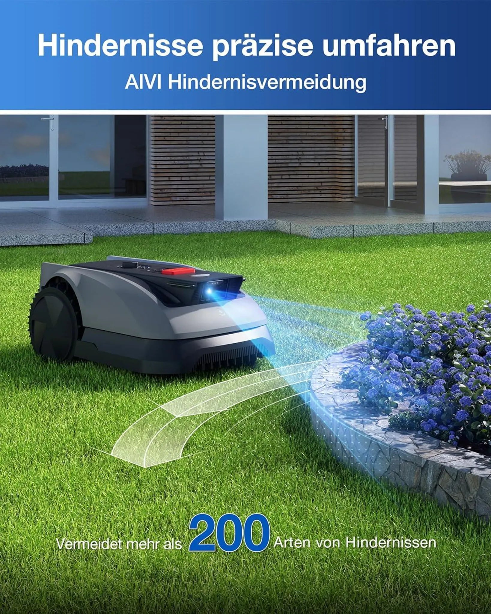 ECOVACS Mähroboter Goat O600 Ohne Begrenzungskabel, 600 m², RTK+Vision Navigation, Rasenmähroboter, KI-Hindernisvermeidung, passiert 0,7m Engstellen