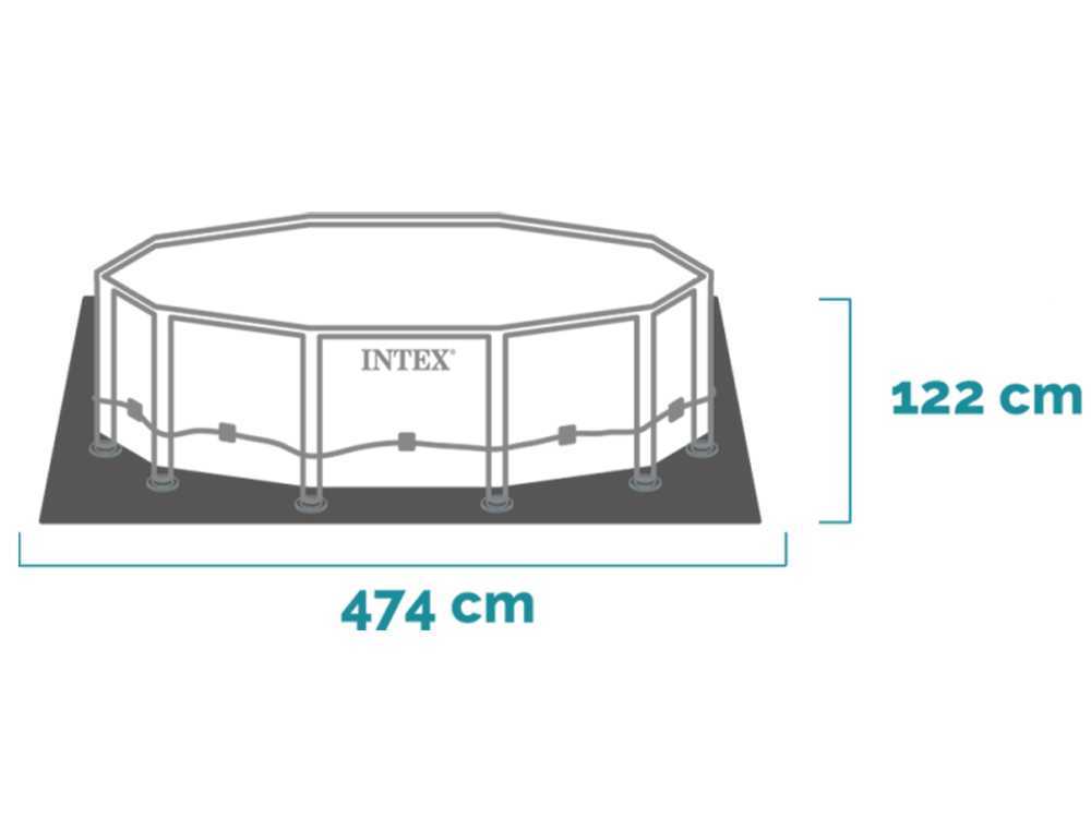 Intex Prisma Frame Greywood 26742NP – Ø457×122 cm – Runder Pool