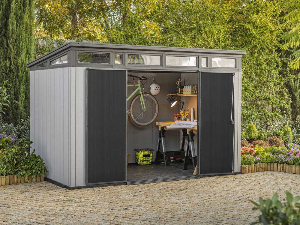 Keter Artisan grau – Gartenhaus – Mit Doppeltüren – 342x218x226 cm