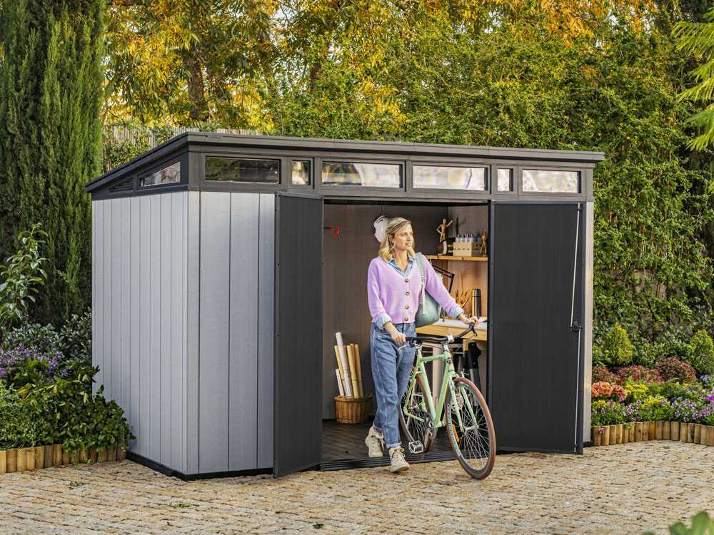 Keter Artisan grau – Gartenhaus – Mit Doppeltüren – 342x218x226 cm
