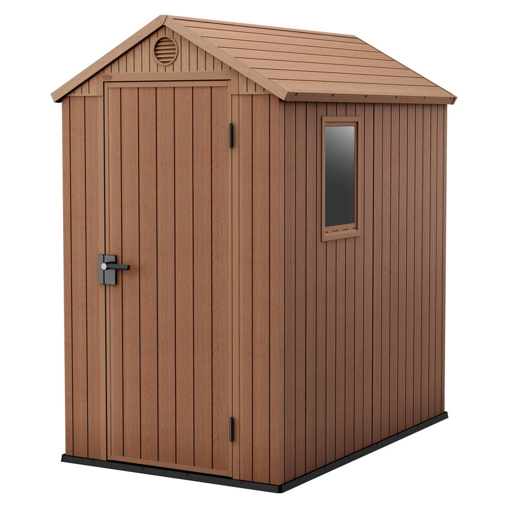 Keter Darwin braun – Gartenhaus Schuppen – mit Seitenfenster – 125×184.5×205 cm