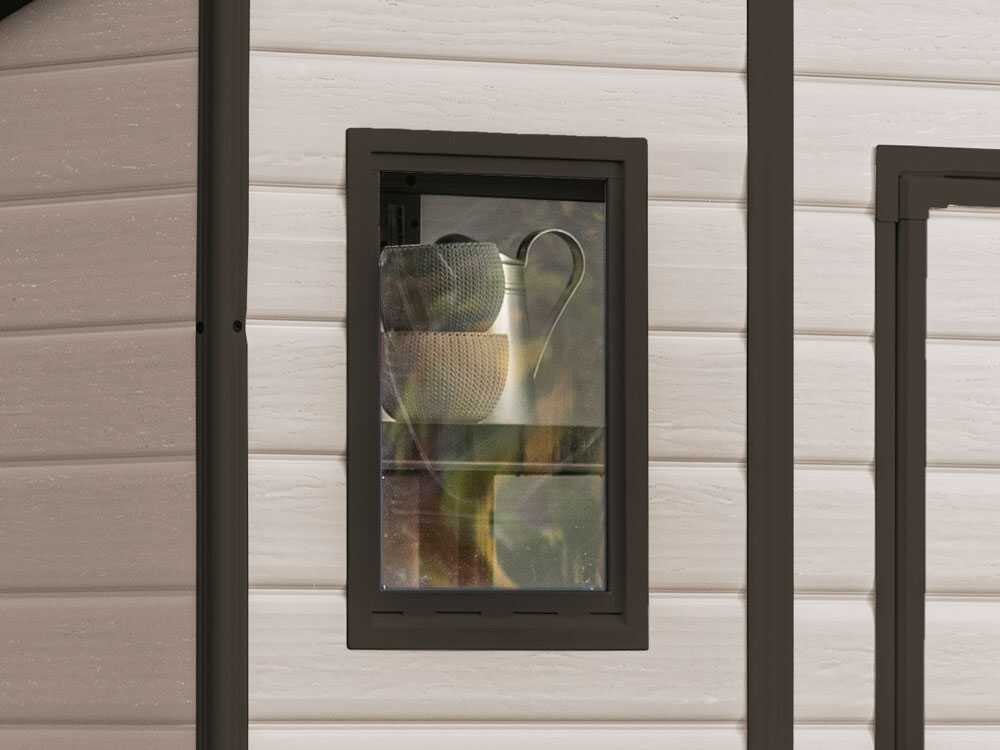 Keter Manor Pent beige – Gartenhaus – Mit Frontfenster – 183.5x111x200.5 cm