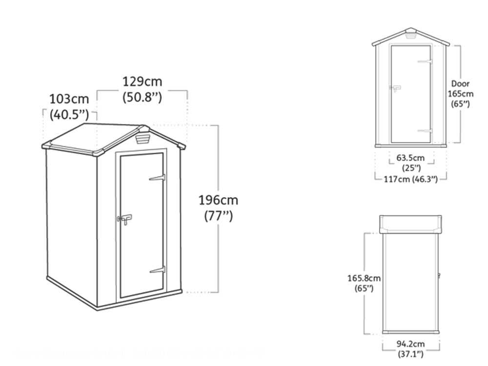 Keter Manor beige – Gartenhaus Schuppen – 129x103x196 cm